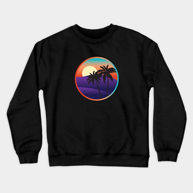 Gradient Palms Crewneck Sweatshirt by Aurver